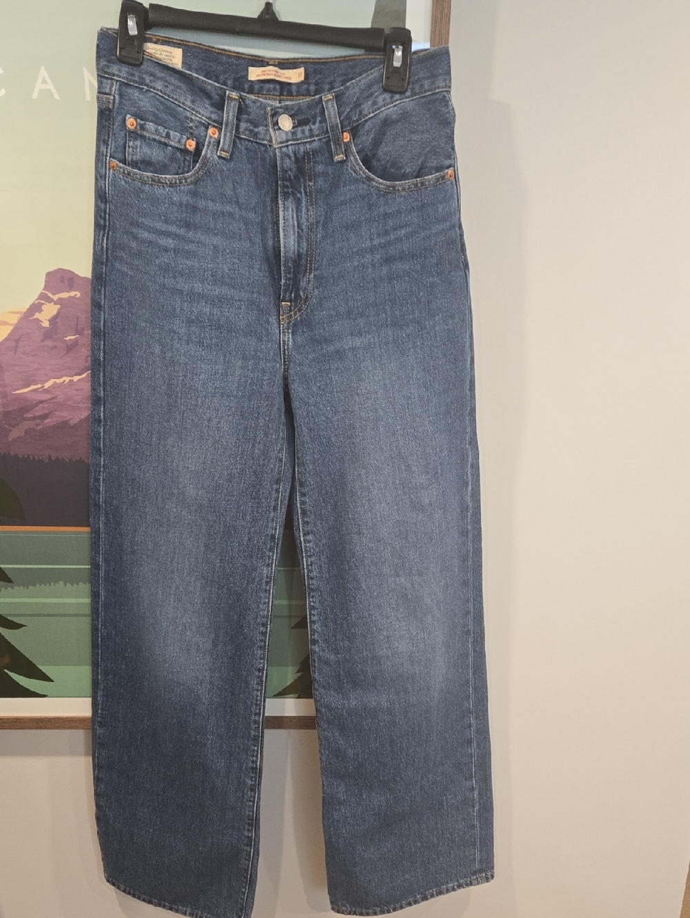 Levis ribcage wide leg waist 28 inseam 32